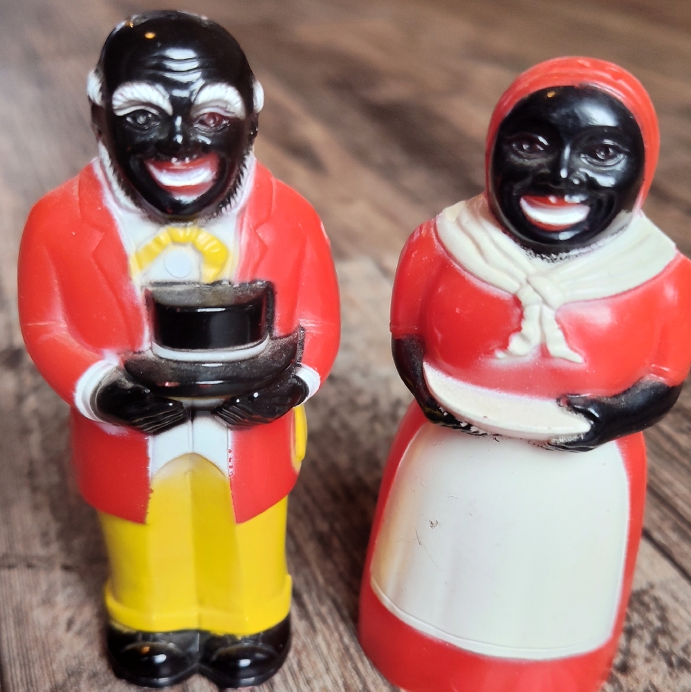 1950s Aunt Jemima and Uncle Moses  Hard Plastic Salt/Pepper Shake